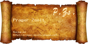 Prager Zsolt névjegykártya